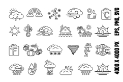 Line Weather Icons Product Image 1
