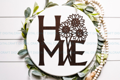 Sunflower Home Sign SVG Laser Cutout door hanger Product Image 2