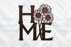 Sunflower Home Sign SVG Laser Cutout door hanger Product Image 5