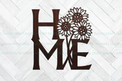 Sunflower Home Sign SVG Laser Cutout door hanger Product Image 5