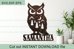 Owl Mountains name round Sign SVG Laser Cut file Product Image 4