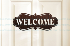 Welcome Sign Laser Cut Template SVG, DXF Product Image 2