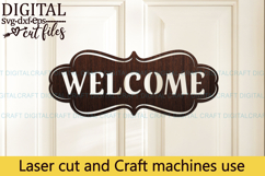 Welcome Sign Laser Cut Template SVG, DXF Product Image 3