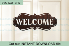 Welcome Sign Laser Cut Template SVG, DXF Product Image 4