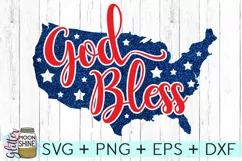 God Bless America SVG DXF PNG EPS Cutting Files Product Image 2