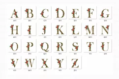 Christmas Flower Alphabet Poinsettia Ornament Letters Product Image 2