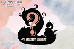 Cute Mom &amp; Baby Fantasy Creature Watercolor Clipart Product Image 13