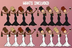 Lets Wine Part 2| Wino Girls | Girl with Wine PNG Clipart Product Image 2