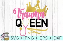 Trauma Queen SVG DXF PNG EPS Cutting Files Product Image 3