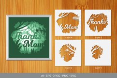 Thanks Mom Layered Papercut 3D Product Image 1