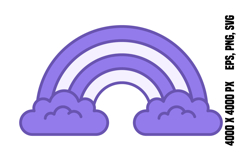 Purple Rainbow Icon Product Image 1