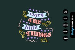 Enjoy the Little Things Hand Drawn Lettering Product Image 1
