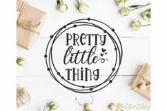 Pretty Little Thing baby onesie design svg cutting file Product Image 1
