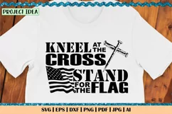 Stand for the flag | Kneel at the cross svg | Patriotic flag Product Image 2