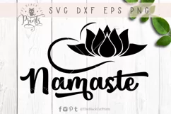 Namaste SVG PNG EPS DXF | Yoga cut file Product Image 5