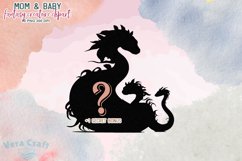 Mom&amp;Baby Fantasy Creature Watercolor Clipart - 10 Variations Product Image 13