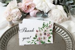 Watercolor wood slices with flowers. Wooden boar Product Image 8