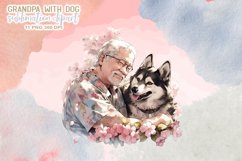 Grandpa with Dog Sublimation Clipart Product Image 12