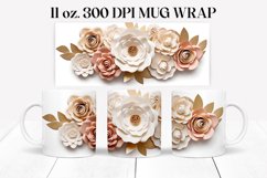 3D Flowers Mug Wrap| 3D Sublimation Mug Wrap Product Image 1