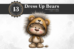 Dress Up Teddy Bears Costume Clipart Set Product Image 12