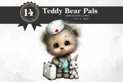 Baby Teddy Bears in Jobs Clipart PNG Set Product Image 12