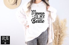 Mama Is My Bestie Svg Cut Files Creative Art Product Image 1