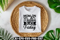 Mom On A Mission Black Friday Svg Cut Files Creative Art Product Image 1