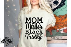 Mom On A Mission Black Friday Svg Cut Files Creative Art Product Image 1