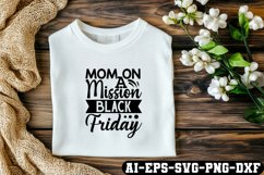 Mom On A Mission Black Friday Svg Cut Files Creative Art Product Image 3