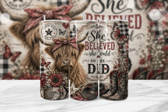 She Believed She Could Farmhouse Tumbler Product Image 1