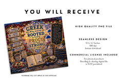 Greek Pride Heritage Tumbler Wrap PNG Product Image 2