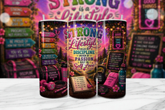 Strong Lifestyle Gym Tumbler Wrap PNG Product Image 1