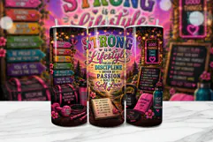 Strong Lifestyle Gym Tumbler Wrap PNG Product Image 1