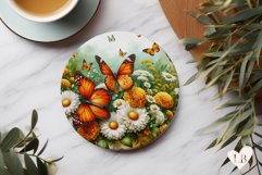 Butterfly Coaster - Daisy Round Coaster Sublimation Product Image 1