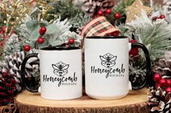 11oz and 15oz Black Accent Mug Christmas Mockup, Two Mugs Product Image 1