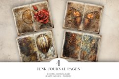 SteamPunk Junk Journal Digital Paper Bi-fold Product Image 1