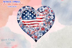 Patriotic Symbols Watercolor Sublimation Clipart Product Image 12