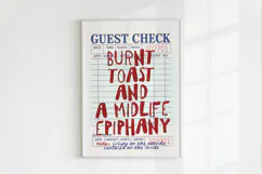 Funny Guest Check PNG Vintage Diner Style, Sublimation PNG. Product Image 3