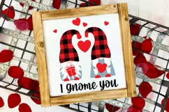 Valentines day gnomes svg | I gnome you | hearts love svg Product Image 4