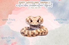 Watercolor Baby Woodland Animals Sublimation Clipart Product Image 13