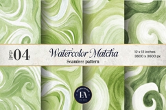Watercolor Matcha Pattern, Green Wash Texture Product Image 1