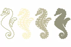 Sea Horse multilayer Svg/3d layered Horse/Paper/Laser Cut Product Image 2