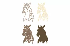 Horse multilayer Svg/Indian Horse//3D Layered Cut File Product Image 2