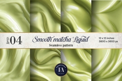 Matcha Liquid Marble, Green Abstract Swirl Digital Paper Product Image 1