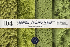 Matcha Powder Texture, Green Matcha Dust Digital Paper Product Image 1