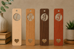 Personalized Alphabet Wooden Bookmark Product Image 1