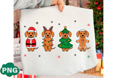 Christmas Dachshund PNG Dog Lover PNG Product Image 1