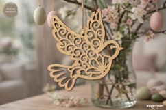 Spring Bird Ornament Laser Cut | Glowforge | SVG Product Image 1