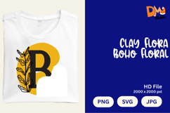 Clay Flora Boho Floral Monogram Product Image 1