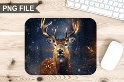 Christmas Deer Sublimation Mouse Pad PNG Design Product Image 1